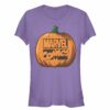 Junior’s Marvel Halloween Classic Logo Pumpkin T-Shirt