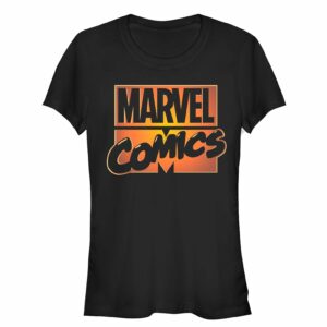 Junior’s Marvel Halloween Comics Logo Glow T-Shirt