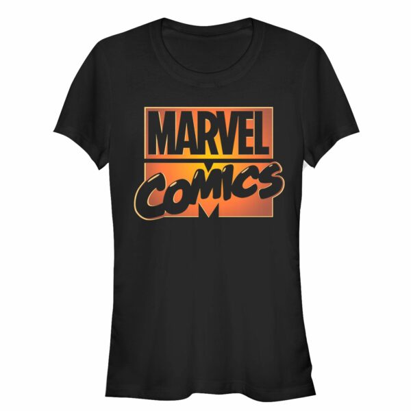 Junior’s Marvel Halloween Comics Logo Glow T-Shirt