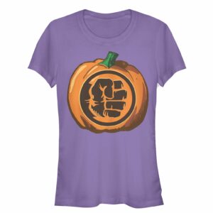 Junior’s Marvel Halloween Hulk Fist Pumpkin T-Shirt