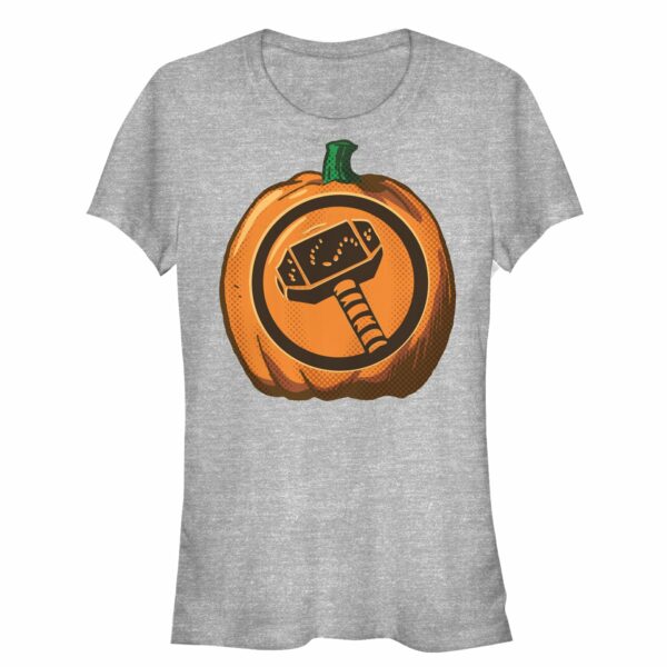 Junior’s Marvel Halloween Thor Hammer Pumpkin T-Shirt