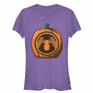 Junior’s Marvel Halloween Venom Logo Pumpkin T-Shirt