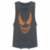 Junior’s Marvel Halloween Venom Scary Face Costume Festival Muscle Tee
