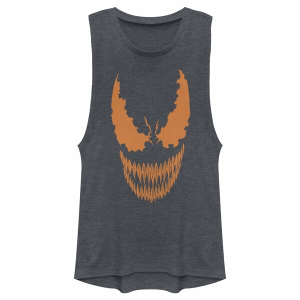 Junior’s Marvel Halloween Venom Scary Face Costume Festival Muscle Tee