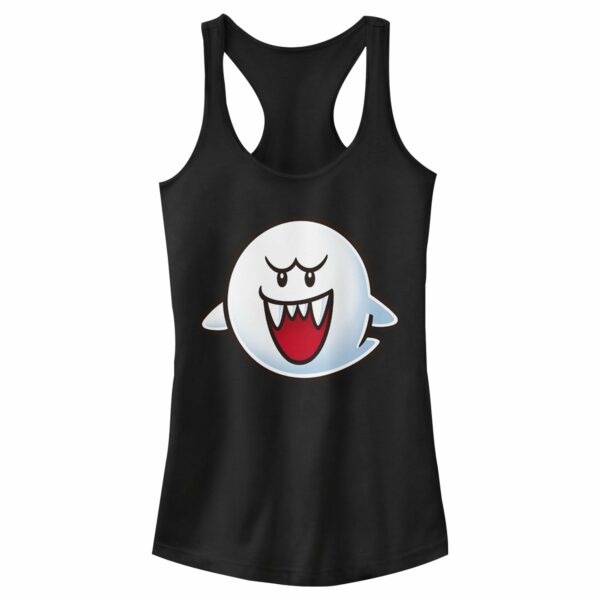 Junior’s Nintendo Mario Boo Ghost Smile Racerback Tank Top