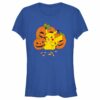 Junior’s Pokemon Halloween Pikachu Jack-O’-Lanterns T-Shirt