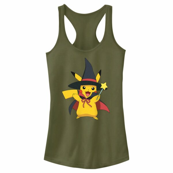 Junior’s Pokemon Halloween Pikachu Magic Wand Racerback Tank Top