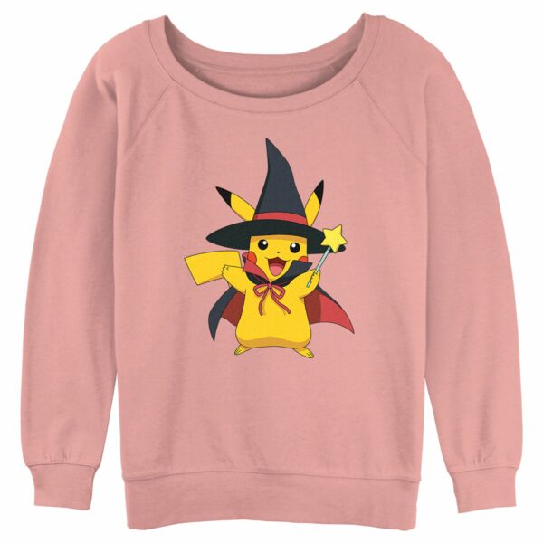 Junior’s Pokemon Halloween Pikachu Magic Wand Sweatshirt