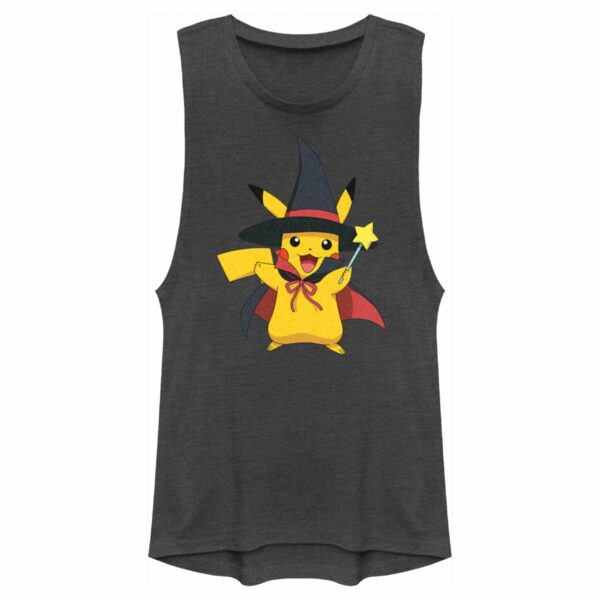 Junior’s Pokemon Halloween Pikachu Witch Costume Festival Muscle Tee