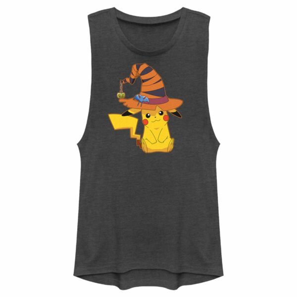 Junior’s Pokemon Halloween Pikachu Witch Festival Muscle Tee