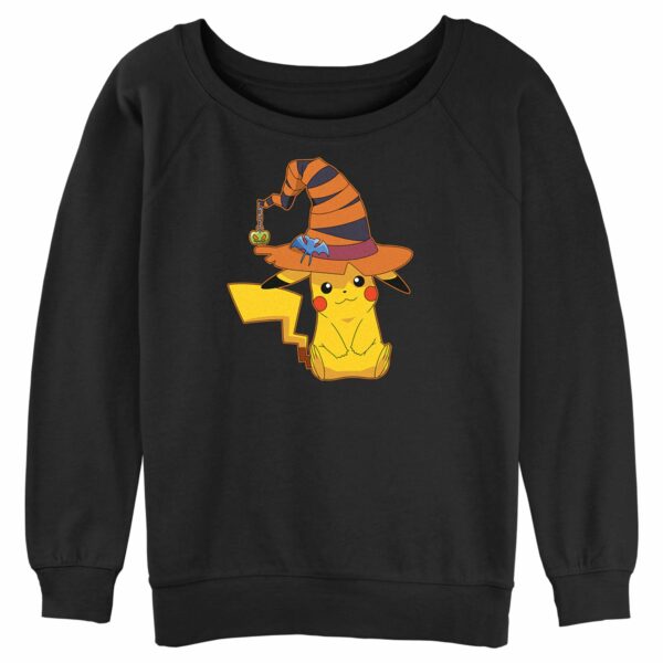 Junior’s Pokemon Halloween Pikachu Witch Sweatshirt