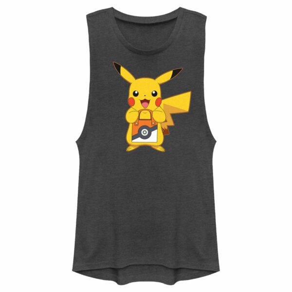 Junior’s Pokemon Halloween Trick or Treat Pikachu Festival Muscle Tee