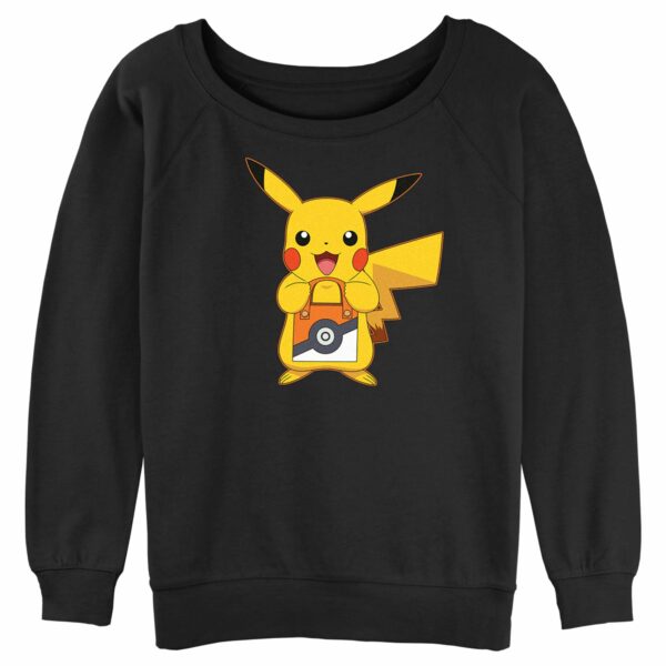 Junior’s Pokemon Halloween Trick or Treat Pikachu Sweatshirt