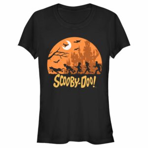 Junior’s Scooby Doo Moon Silhouette Chase T-Shirt