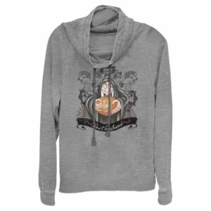 Junior’s Snow White and the Seven Dwarfs Evil Queen Pumpkin Cowl Neck Sweatshirt