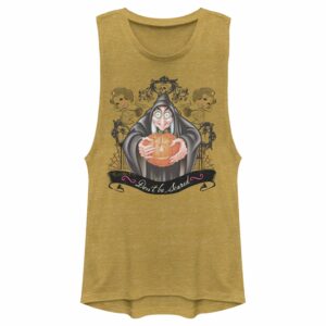 Junior’s Snow White and the Seven Dwarfs Evil Queen Pumpkin Festival Muscle Tee