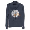 Junior’s Star Wars Halloween Death Star Drip Cowl Neck Sweatshirt