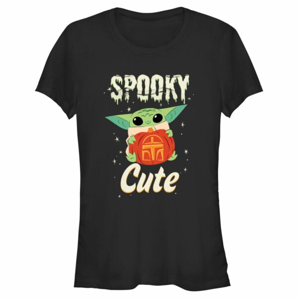 Junior’s Star Wars The Mandalorian Halloween Grogu Spooky Cute Pumpkin T-Shirt