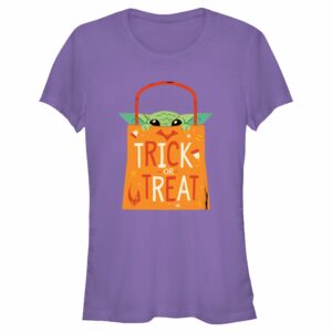 Junior’s Star Wars The Mandalorian Halloween Grogu Trick or Treat Bag T-Shirt