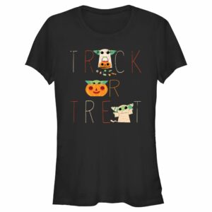 Junior’s Star Wars The Mandalorian Halloween Grogu Trick or Treat T-Shirt