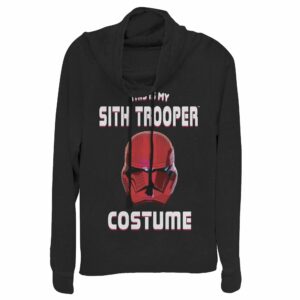 Junior’s Star Wars The Rise of Skywalker Halloween Sith Trooper Costume Cowl Neck Sweatshirt