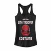 Junior’s Star Wars The Rise of Skywalker Halloween Sith Trooper Costume Racerback Tank Top