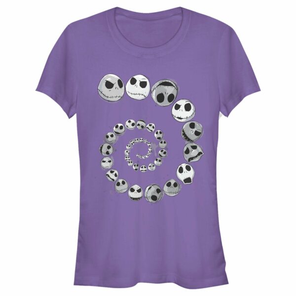 Junior’s The Nightmare Before Christmas Jack Skellington Faces Spiral T-Shirt