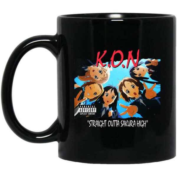 K.O.N Straight Outta Sakura High Black Mug Shirt Sweatshirt Long Sleeve Hoodie Tank Mug