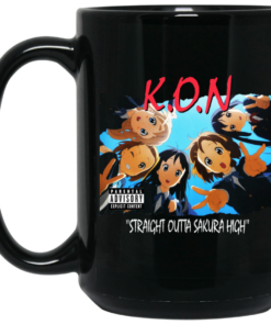 KON Straight Outta Sakura High Black Mug Shirt Sweatshirt Long Sleeve Hoodie Tank Mug 2