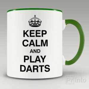 Keep calm and play darts mug