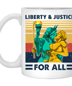 Liberty Justice For All Vintage Mug Shirt Sweatshirt Long Sleeve Hoodie Tank Mug 1