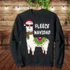 Llama Fleece Navidad Christmas Sweatshirt