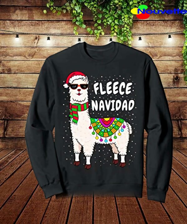 Llama Fleece Navidad Christmas Sweatshirt