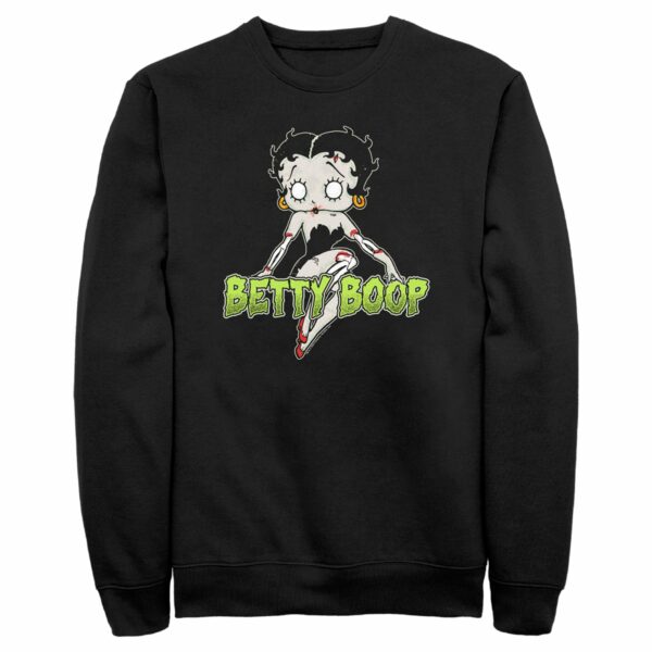 Men’s Betty Boop Halloween Zombie Logo Sweatshirt