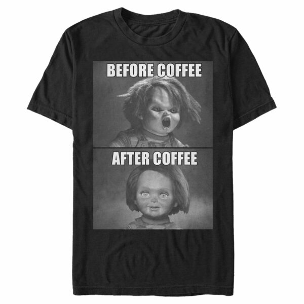 Men’s Child’s Play Before and After Coffee Meme T-Shirt