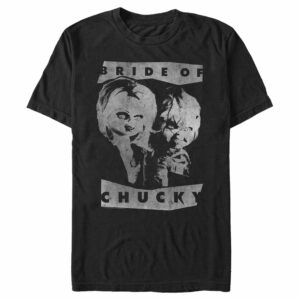 Men’s Child’s Play Bride of Chucky Black and White Poster T-Shirt