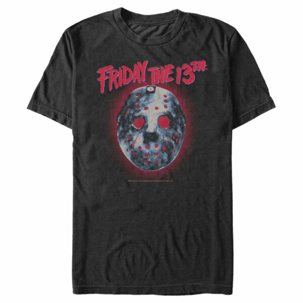 Men’s Friday the 13th Jason Vorhees Glooming Hockey Mask Logo T-Shirt