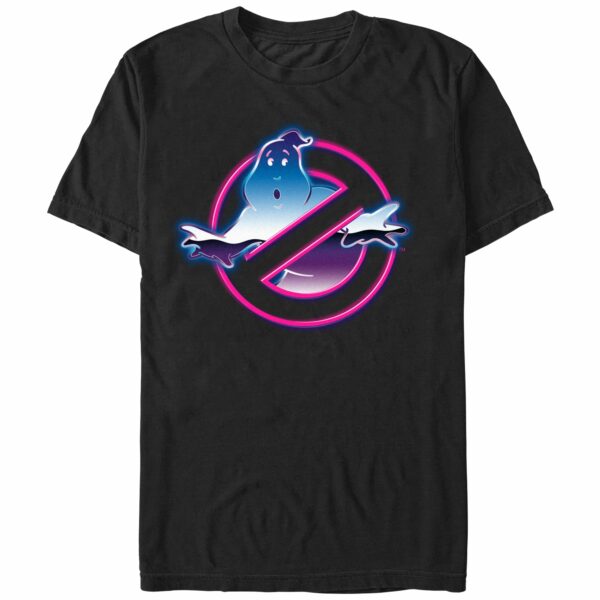 Men’s Ghostbusters Neon Ghost Logo T-Shirt