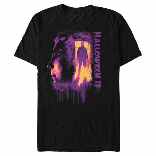 Men’s Halloween II Michael Myers Standing Door Sequel Neon T-Shirt