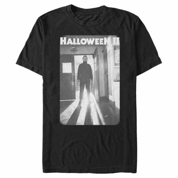 Men’s Halloween II Michel Myers Black and White Image T-Shirt