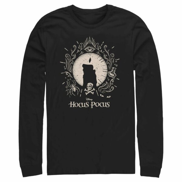 Men’s Hocus Pocus Black Flame Candle Long Sleeve Shirt