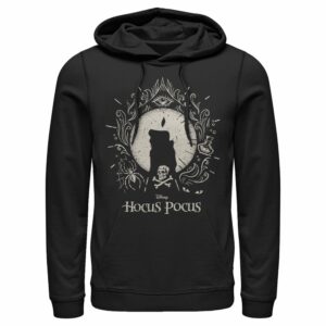 Men’s Hocus Pocus Black Flame Candle Pull Over Hoodie