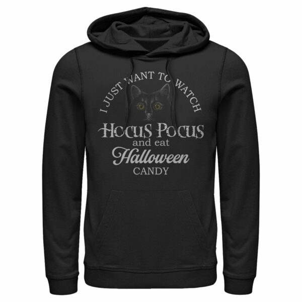 Men’s Hocus Pocus Just Want to Eat Halloween Candy Pull Over Hoodie