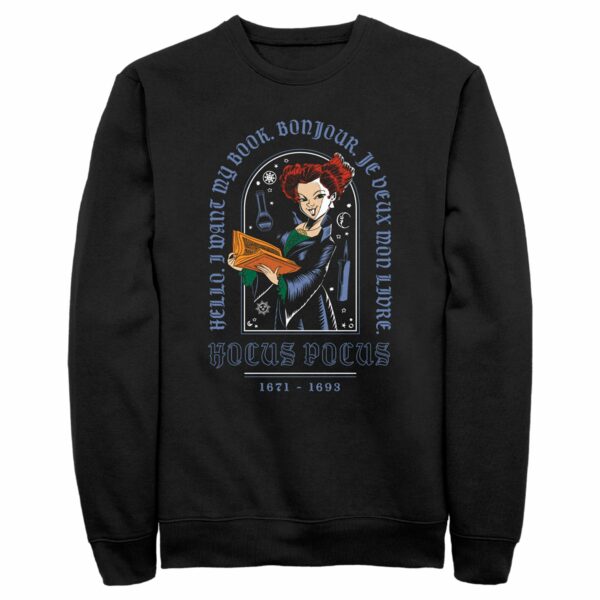 Men’s Hocus Pocus Winifred Want Book Sweatshirt