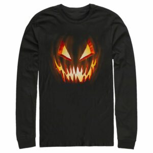 Men’s Lost Gods Evil Pumpkin Face Long Sleeve Shirt