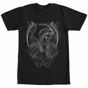 Men’s Lost Gods Halloween Grim Reaper Scythe T-Shirt