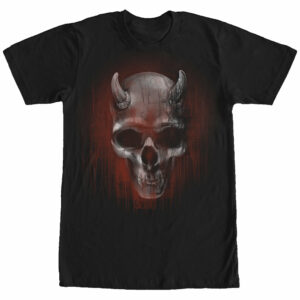 Men’s Lost Gods Halloween Horned Skull T-Shirt