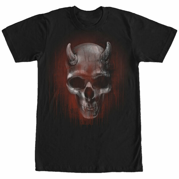 Men’s Lost Gods Halloween Horned Skull T-Shirt