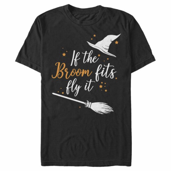 Men’s Lost Gods Halloween If the Broom Fits Fly It T-Shirt