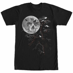 Men’s Lost Gods Halloween Midnight Skull Moon T-Shirt